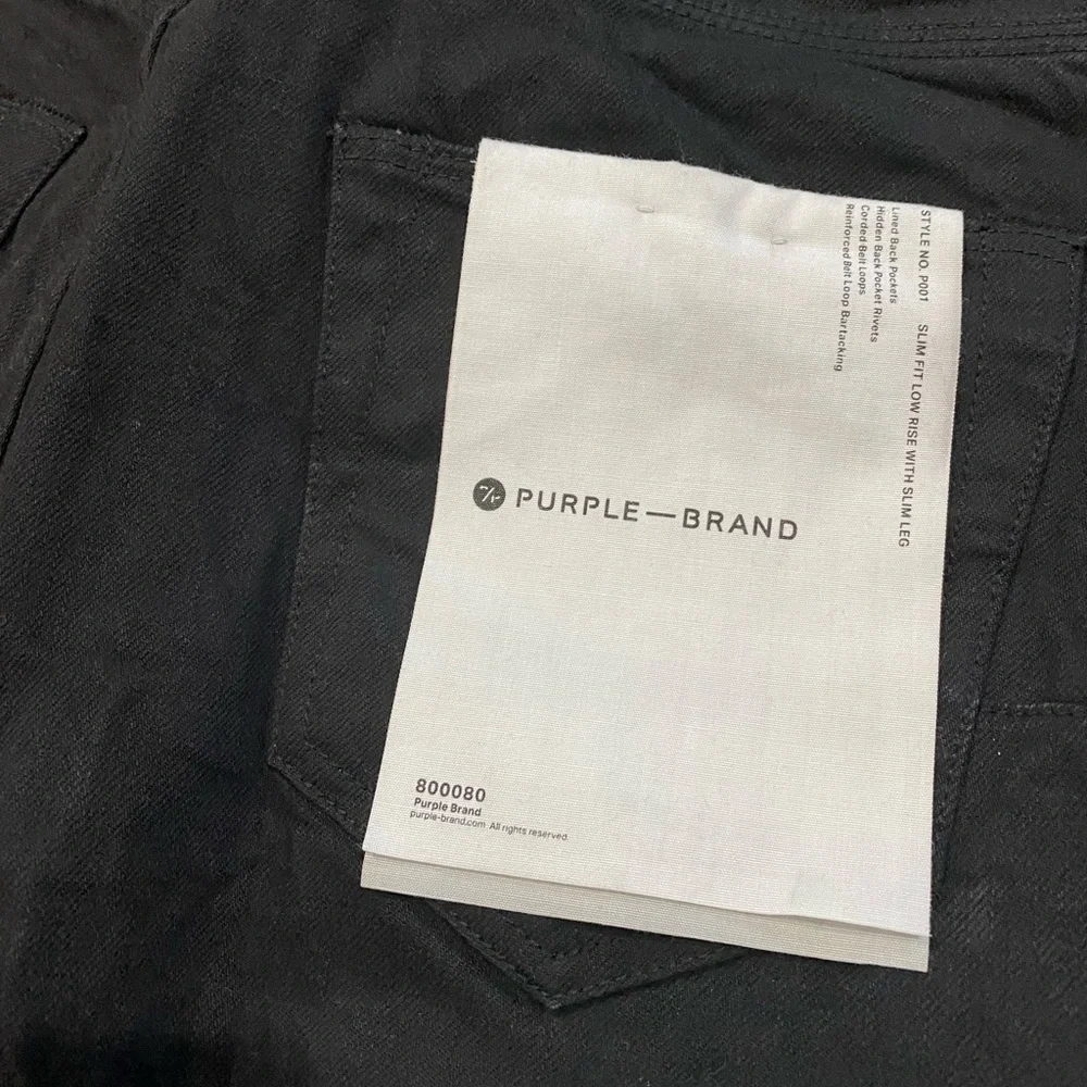 Purple brand black slim fit low rise with slim leg jeans - Picture 7 of 7